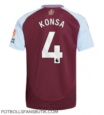 Aston Villa Ezri Konsa #4 Replika Hemmatröja 2024-25 Kortärmad